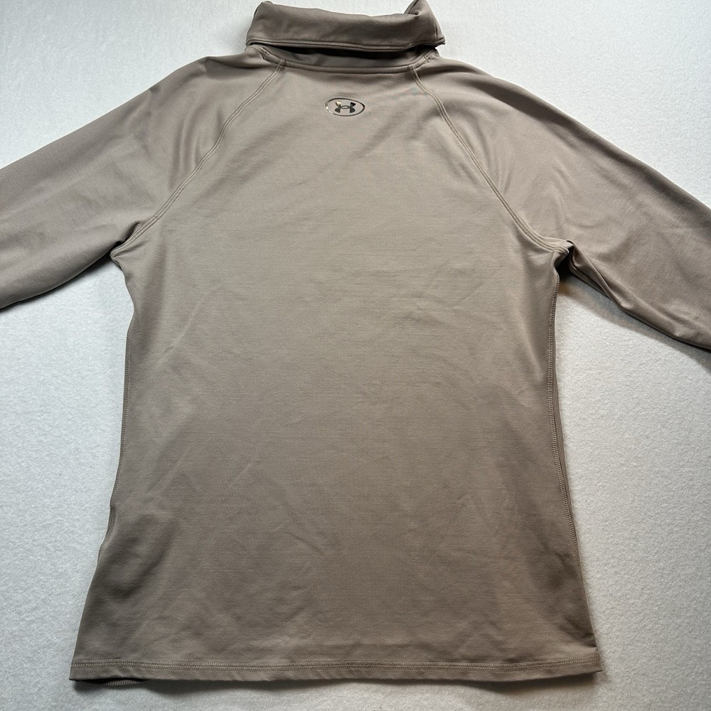 Under Armour UA Meridian ColdGear Funnel Neck Pullover Women's Large Beige - Picture 2 of 12